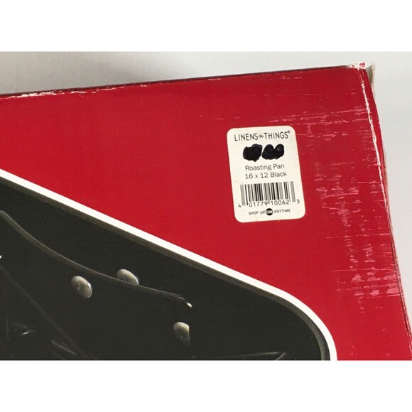 Linen N Things Cook at Home 16x12 Non Stick Heavy Duty Steel Roasting Pan &Rack - Picture 3 of 14